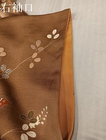 平和屋着物●訪問着　駒刺繍　花蝶文　暈し染め　金彩　正絹　逸品　AABK5248ph