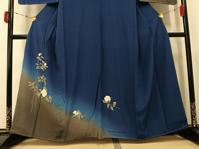 平和屋着物●訪問着　友禅　枝花文　暈し染め　正絹　逸品　未使用　AABK5250ph