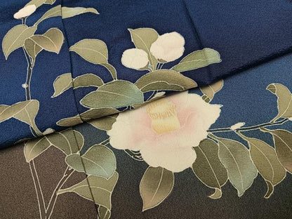 平和屋着物●訪問着　友禅　枝花文　暈し染め　正絹　逸品　未使用　AABK5250ph