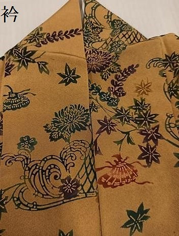 平和屋着物●上質な小紋　型染め　流水草花文　正絹　逸品　AABK5252ph