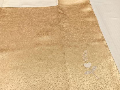 平和屋着物●訪問着　友禅　駒刺繍　雪輪花文　暈し染め　金彩　正絹　逸品　AABK5255ph