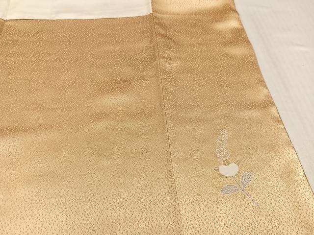 平和屋着物●訪問着　友禅　駒刺繍　雪輪花文　暈し染め　金彩　正絹　逸品　AABK5255ph