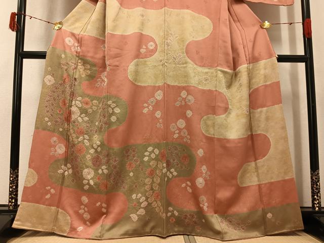 平和屋着物●訪問着　辻が花　絞り　金彩　正絹　逸品　AABK5261ph