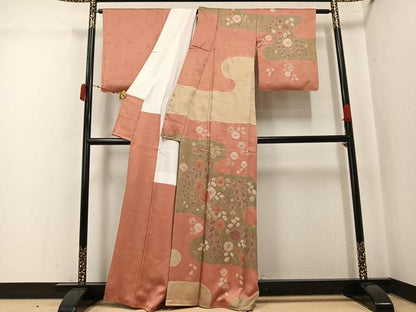 平和屋着物●訪問着　辻が花　絞り　金彩　正絹　逸品　AABK5261ph