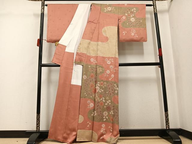 平和屋着物●訪問着　辻が花　絞り　金彩　正絹　逸品　AABK5261ph