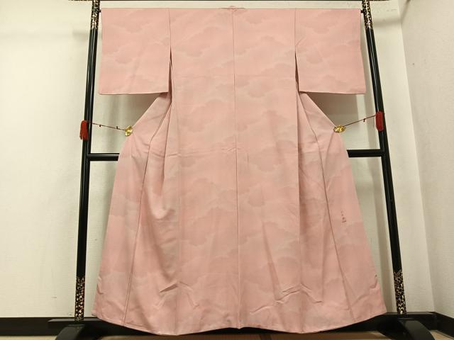 平和屋着物●上質な小紋　作家物　雲重ね文　暈し染め　正絹　逸品　AABK5269ph