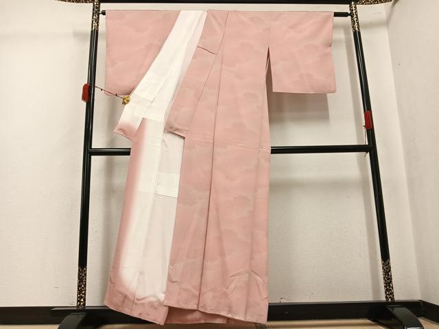 平和屋着物●上質な小紋　作家物　雲重ね文　暈し染め　正絹　逸品　AABK5269ph
