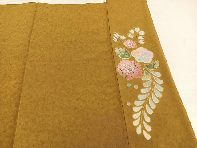 平和屋着物●訪問着　作家物　泰常　辻が花　絞り　暈し染め　銀通し地　正絹　逸品　AABK5273ph