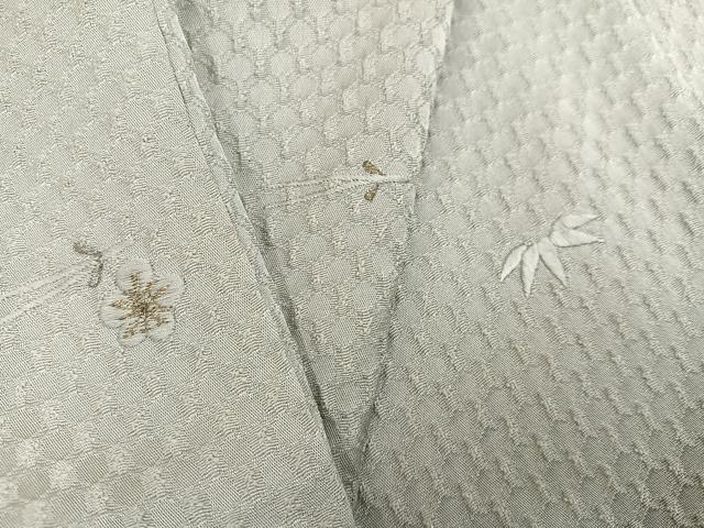 平和屋着物●色留訪問着　総刺繍　松竹梅　金銀糸　正絹　逸品　未使用　AABK5274ph