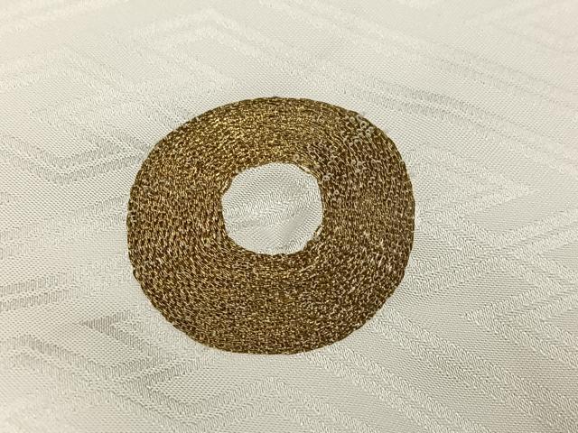 平和屋着物●男性 色紋付 紗綾形地紋 白色 洗える着物 AABK5278ph