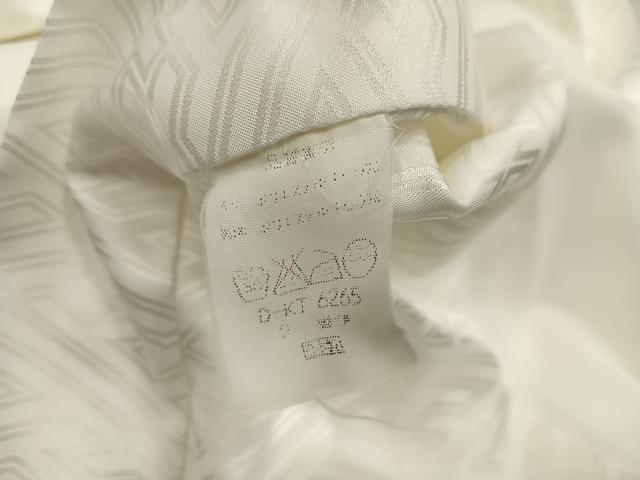 平和屋着物●男性 色紋付 紗綾形地紋 白色 洗える着物 AABK5278ph