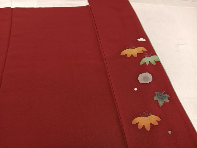 平和屋着物●豪華振袖　駒刺繍　草花文　暈し染め　金彩　正絹　逸品　AABK5283ph