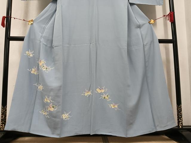 平和屋着物▼訪問着　駒刺繍　桐　金彩　正絹　逸品　AABK5285ph
