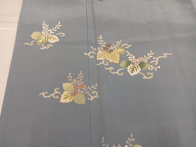 平和屋着物▼訪問着　駒刺繍　桐　金彩　正絹　逸品　AABK5285ph