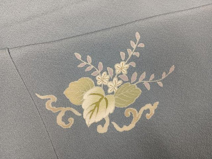 平和屋着物▼訪問着　駒刺繍　桐　金彩　正絹　逸品　AABK5285ph