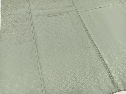 平和屋着物●上質な色無地　花唐草地紋　柳鼠色　正絹　逸品　未使用　AABK5293ph