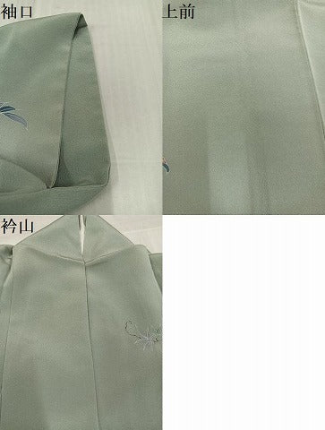 平和屋着物●訪問着　友禅　枝花文　暈し染め　ロング丈　正絹　逸品　AABK5302ph