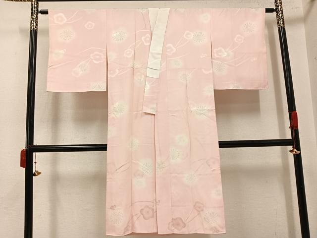 平和屋着物●長襦袢　袷　梅　暈し染め　正絹　逸品　未使用　AABK5303ph