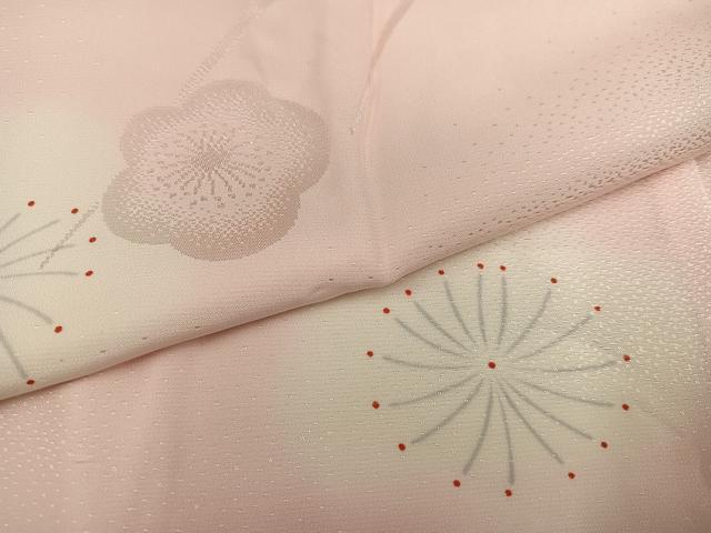 平和屋着物●長襦袢　袷　梅　暈し染め　正絹　逸品　未使用　AABK5303ph