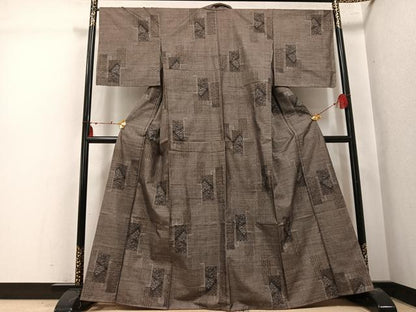 平和屋着物●本場大島紬　9マルキ　吉祥花文　正絹　逸品　未使用　AABK5306ph