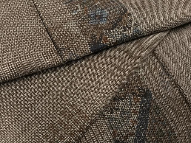 平和屋着物●本場大島紬　9マルキ　吉祥花文　正絹　逸品　未使用　AABK5306ph