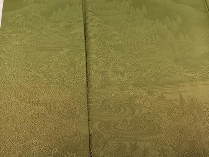 平和屋着物▼訪問着　風景草木地紋　暈し染め　正絹　逸品　AABK5313ph