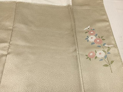 平和屋着物●訪問着　草花文　暈し染め　金彩　正絹　逸品　AABK5314ph