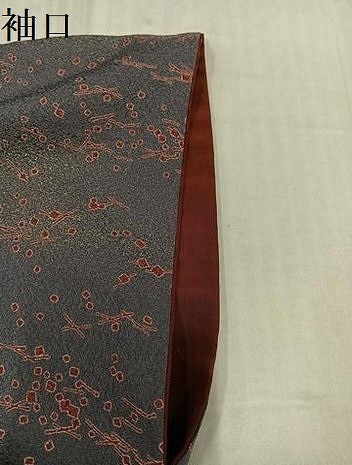 平和屋着物●上質な小紋　霞文　金彩　正絹　逸品　AABK5322ph