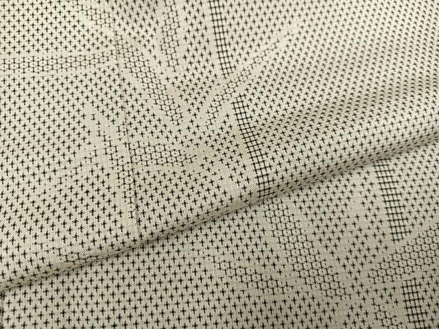 平和屋着物●上質な紬　100亀甲　笹竹文　正絹　逸品　AABK5328ph