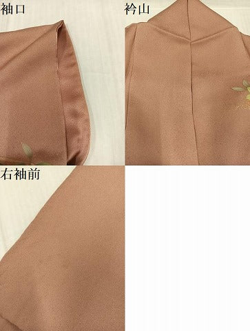 平和屋着物●訪問着　中国三大刺繍　汕頭刺繍　スワトウ刺繍　地紙花文　金彩　正絹　逸品　AABK5332ph