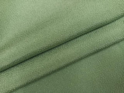 平和屋着物●上質な色無地　柳茶色　鬼しぼ縮緬　正絹　逸品　AABK5339ph