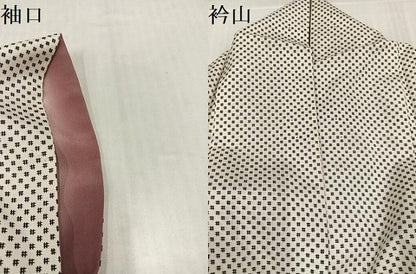 平和屋着物●本場大島紬　染大島　井桁絣　正絹　逸品　AABK5348ph