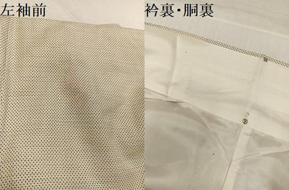 平和屋着物●本場大島紬　白大島　一元絣　正絹　逸品　AABK5350ph