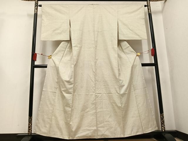 平和屋着物●本場大島紬　白大島　一元絣　正絹　逸品　AABK5350ph