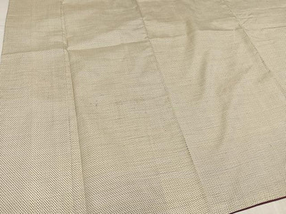 平和屋着物●本場大島紬　白大島　一元絣　正絹　逸品　AABK5350ph