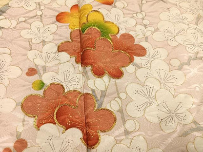 平和屋着物●豪華振袖　駒刺繍　梅　金彩　正絹　逸品　AABK5353ph
