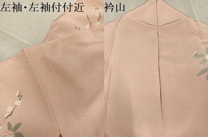 平和屋着物●訪問着　友禅　作家物　枝花文　暈し染め　正絹　逸品　AABK5359ph