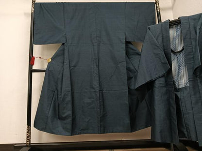 平和屋着物●男性　本場大島紬　アンサンブル　100亀甲　総詰め　正絹　逸品　AABK5360ph