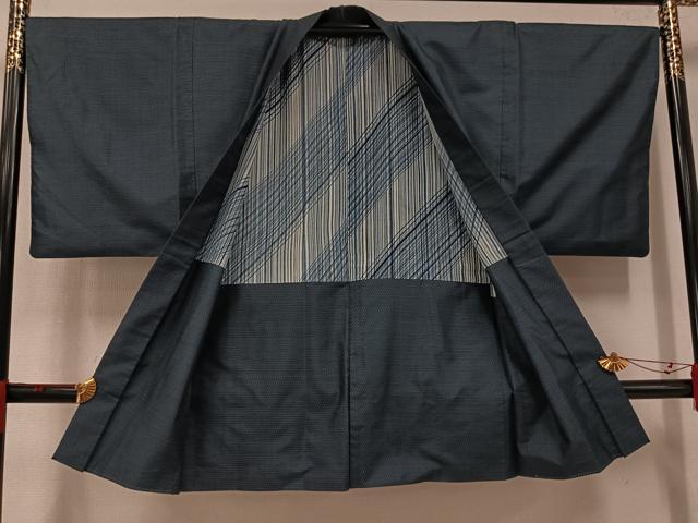 平和屋着物●男性　本場大島紬　アンサンブル　100亀甲　総詰め　正絹　逸品　AABK5360ph