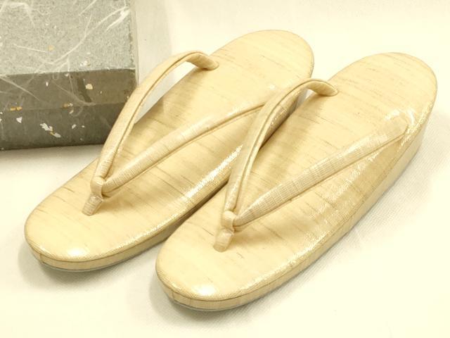 平和屋着物＊夏物　和装小物　和装草履　麻　逸品　未使用　AABK5404ay
