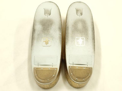 平和屋着物●ファッションデザイナー 花井幸子　和装小物　和装草履　金色　逸品　AABK5414ay