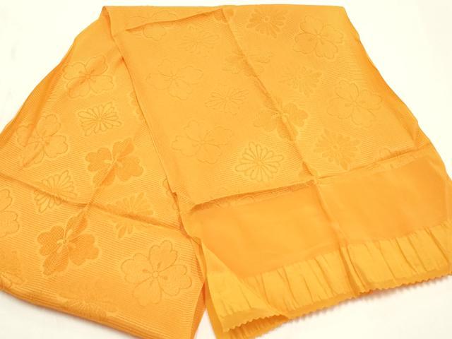 平和屋着物●和装小物　帯締め・帯揚げセット　平組　花菱地紋　逸品　未使用　AABK5418ay