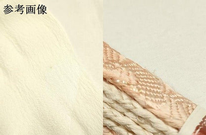 平和屋着物●和装小物　帯締め・帯揚げセット　唐組　暈し　絞り　舞花文　逸品　未使用　AABK5426ay