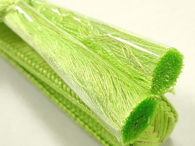 平和屋着物●和装小物　帯締め・帯揚げセット　平組　柄絞り　飛鶴文　暈し染め　金糸　逸品　未使用　AABK5427ay