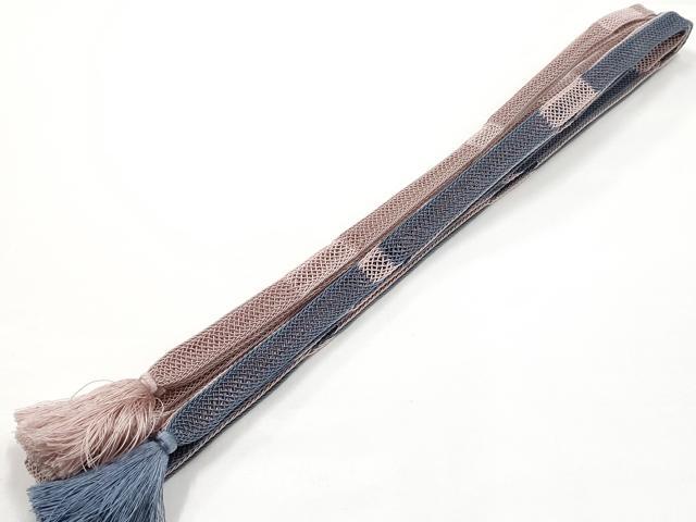 平和屋着物＊夏物　和装小物　上質な帯締め2本セット　平組　レース組　逸品　AABK5445ay