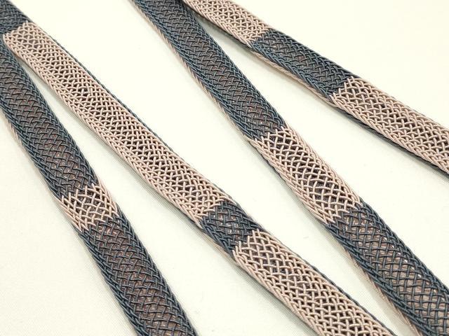 平和屋着物＊夏物　和装小物　上質な帯締め2本セット　平組　レース組　逸品　AABK5445ay