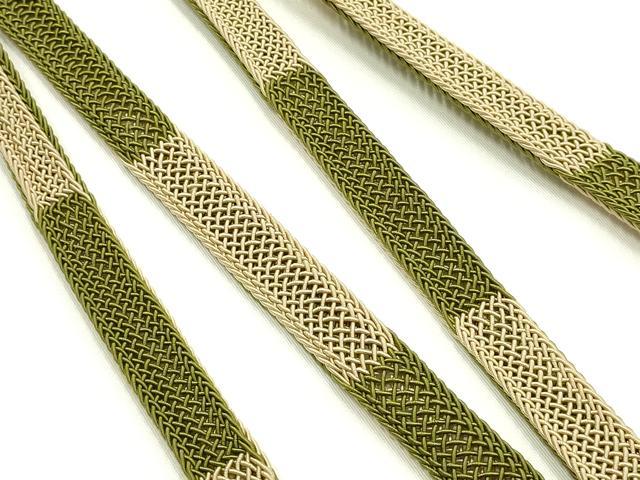 平和屋着物＊夏物　和装小物　上質な帯締め2本セット　平組　レース組　金糸　撚り房　逸品　AABK5446ay