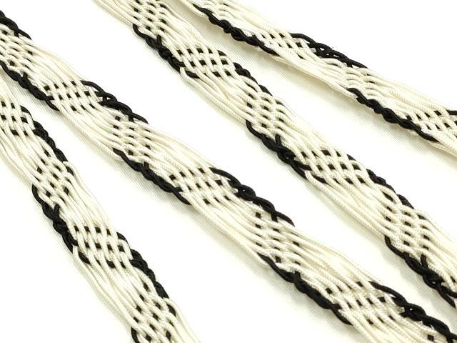 平和屋着物＊夏物　和装小物　上質な帯締め2本セット　平組　レース組　金糸　撚り房　逸品　AABK5446ay