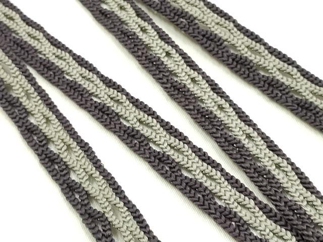 平和屋着物＊夏物　和装小物　上質な帯締め2本セット　平組　レース組　たこ足房　逸品　AABK5447ay