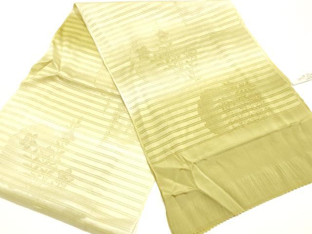 平和屋着物＊夏物　和装小物　帯締め・帯揚げセット　平組　レース組　雪輪草花文　暈し染め　逸品　未使用　AABK5456ay